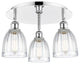 Brookfield-3 Light 18" Flush Mount-Polished Chrome, Clear Glass Shade