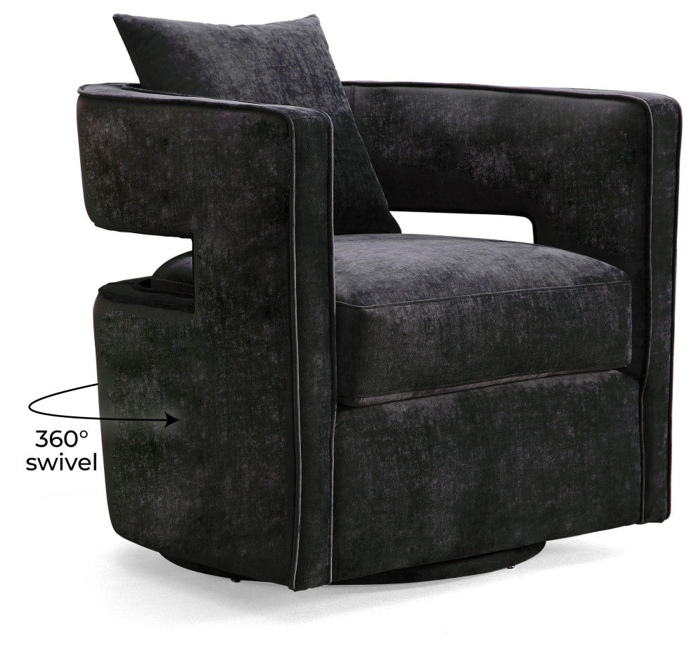 Kennedy Black Swivel Chair - Black