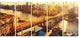 Queensboro Bridge over East River, Cityscape Canvas Print, 60"x28", 5 Panels