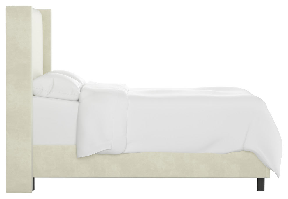Remington California King Wingback Bed, Regal Antique White