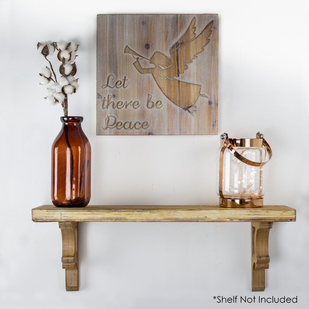 Wooden Corbels Shelf Brackets, Set of 2