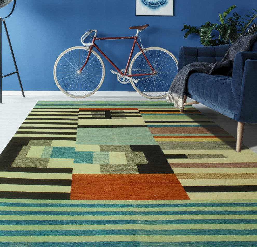 Winchester Kilim Ifetayo Lt. Green Rug