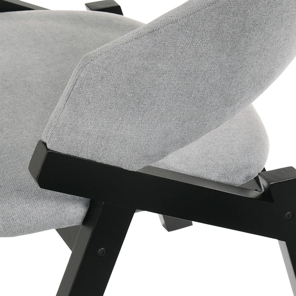 Arcadia and Talulah Round and Wood 5-Piece Dining Set, Gray and Black, 42"