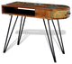 vidaXL Desk Computer Desk Home Office Desk with Iron Legs Solid Wood Reclaimed