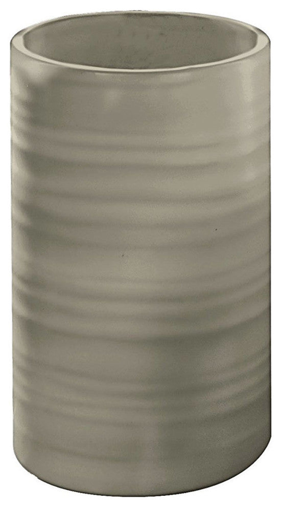Round Porcelain Bathroom Accessories, Sahara, Tumbler, Basalt Brown