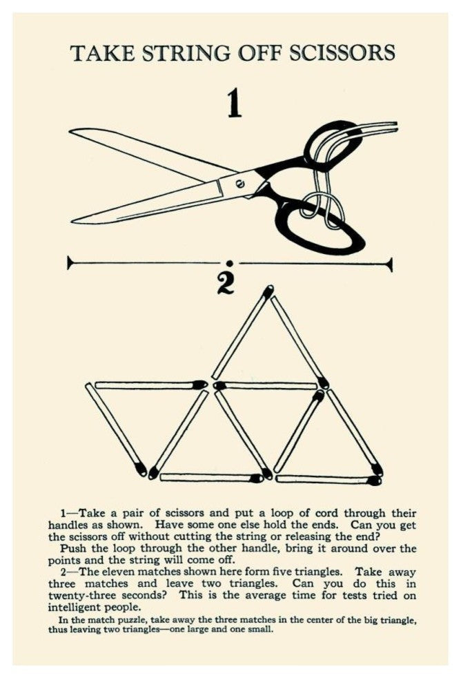 "Take String off Scissors" Digital Paper Print by Retromagic, 26"x38"