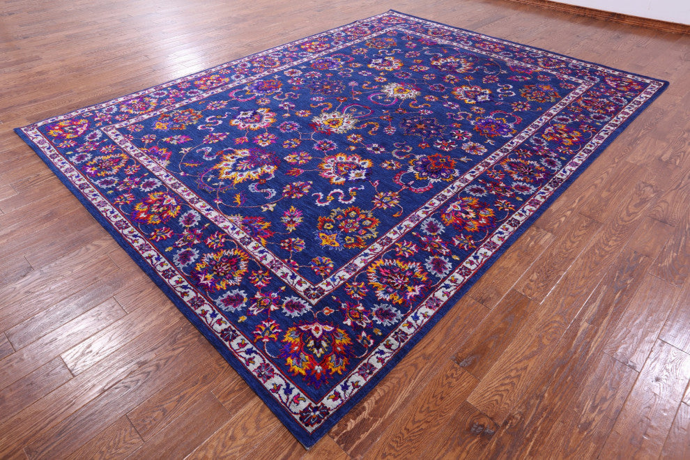 Persian Hand-Knotted Wool & Silk Rug 9' 2" X 12' 5" - Q13685