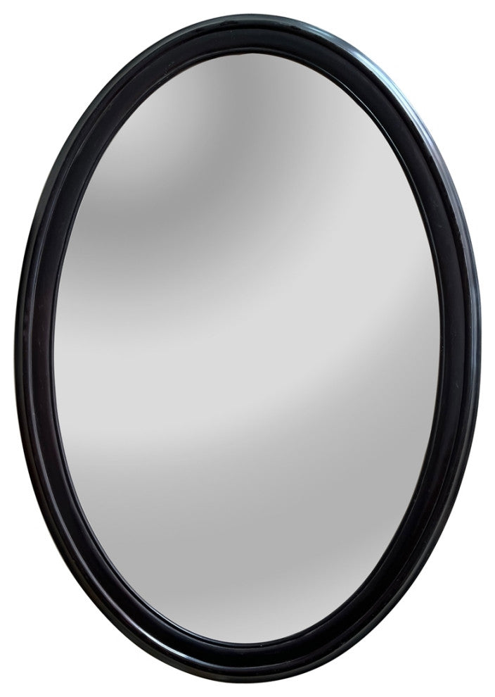 CHLOE Reflection CH8M007CH34-VOV Cherry Finish Oval Wall Mirror 34`` Tall