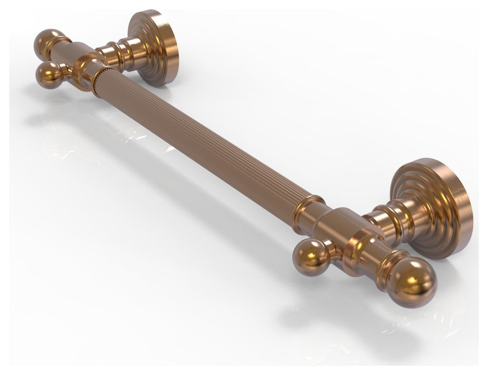 24" Grab Bar Reeded, Brushed Bronze