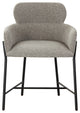 Safavieh Couture Charlize Velvet Dining Chair, Light Grey/Black