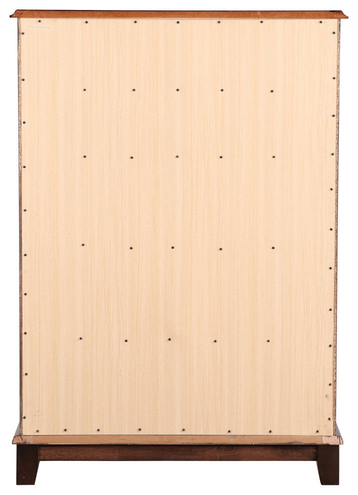 Clark 5-drawer Wood Chest Dresser, Cappuccino