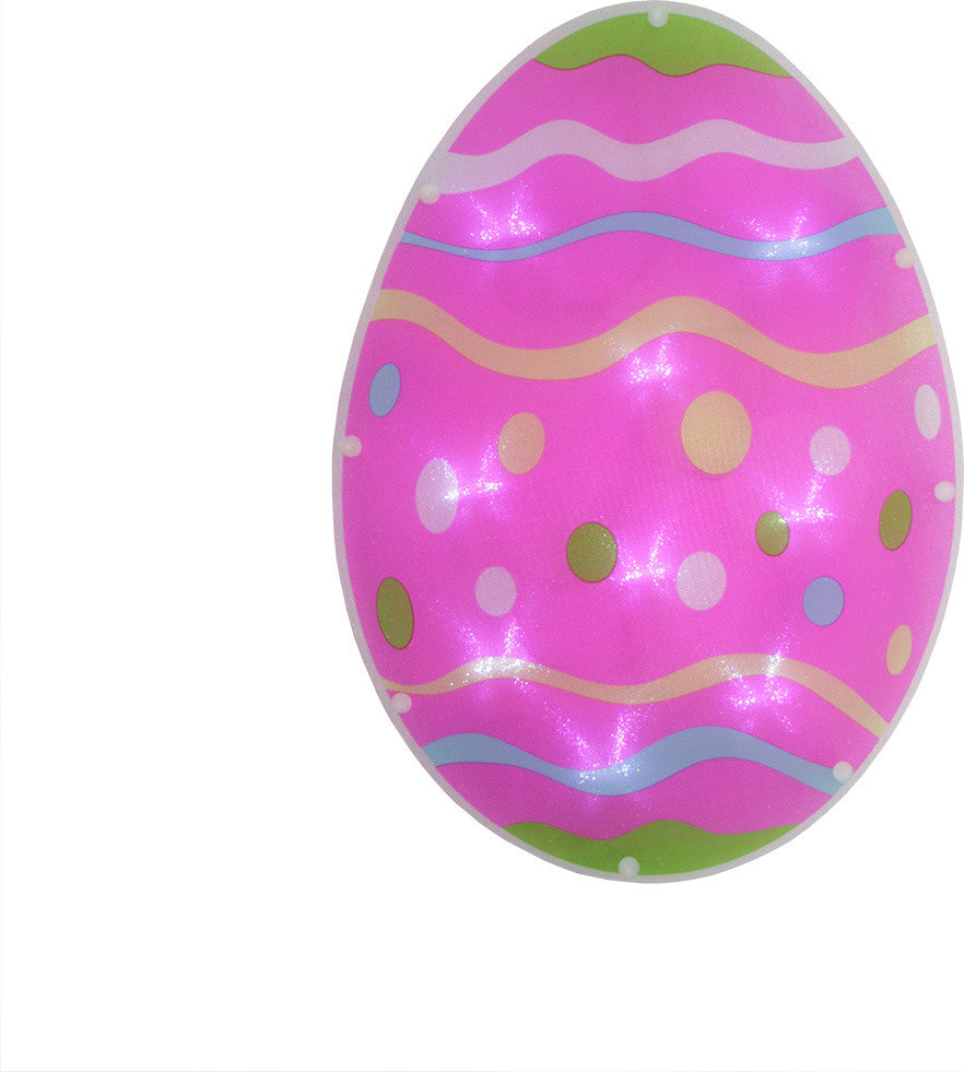 B/O LED Lighted Easter Egg Spring Window Silhouette Decoration With Timer