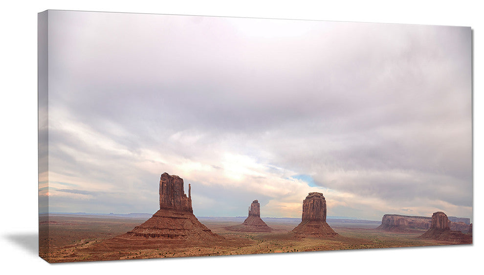 Monument Valley Panorama, Landscape Canvas Art Print, 32"x16"