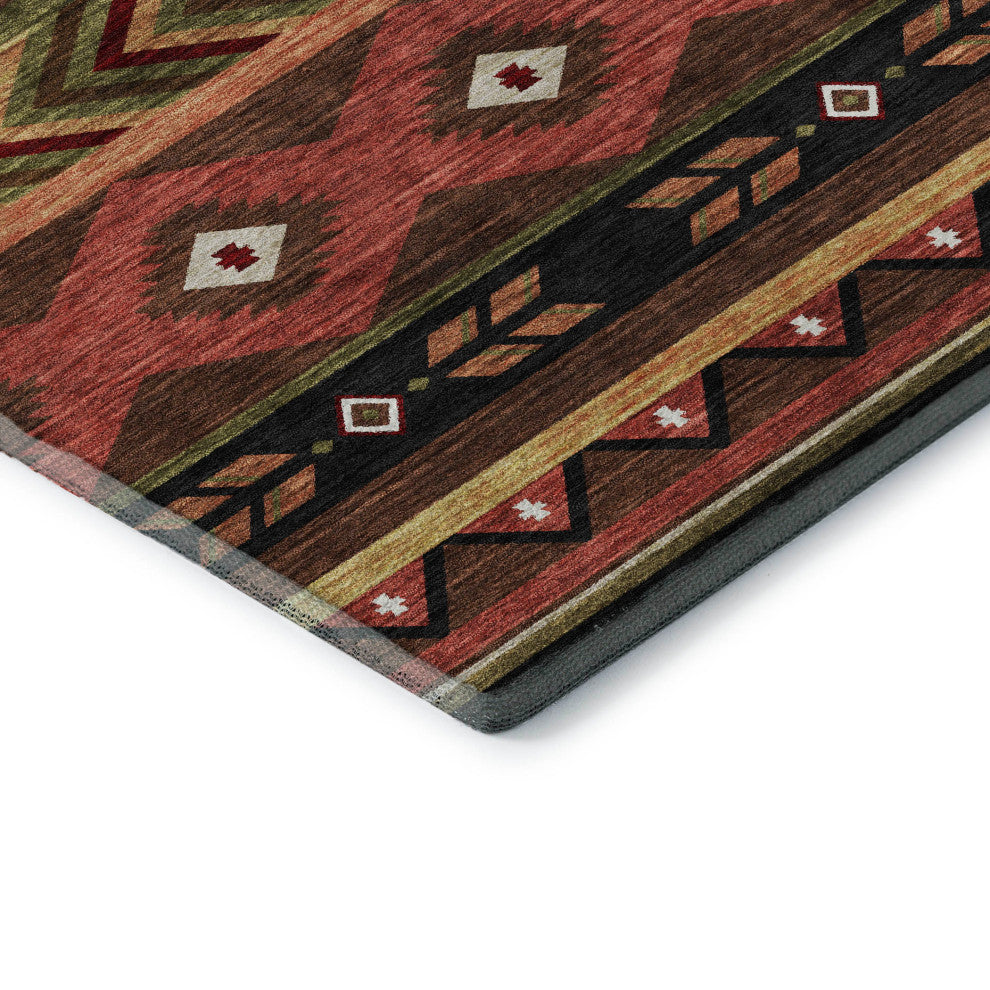 Addison Premium Washable Mayfield AMF178 Brown 5' x 7'6" Rug
