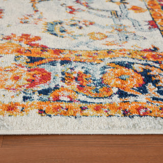 Alessana Cochise Bordered Area Rug, Orange, 2'6"x10'3"