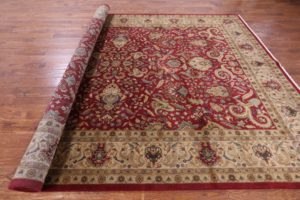 Persian Tabriz Hand-Knotted Wool Rug 8' 4" X 11' 7" - Q12137