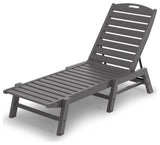 Polywood Nautical Chaise, Slate Gray