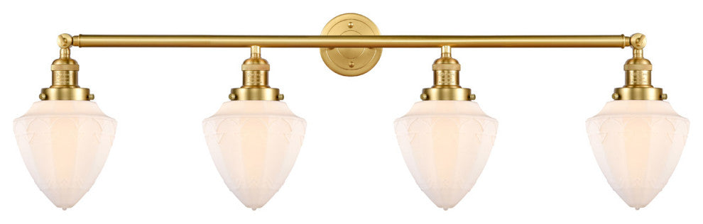 Innovations 215-SG-G661-7-LED 4 Light Bath Vanity Light, Satin Gold