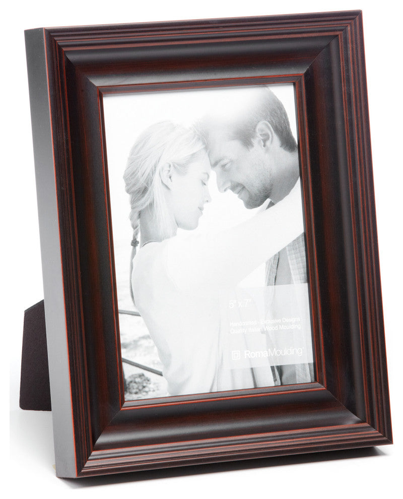 Espresso Picture Frame, 1", Easle Back, Modern, 8 x 10