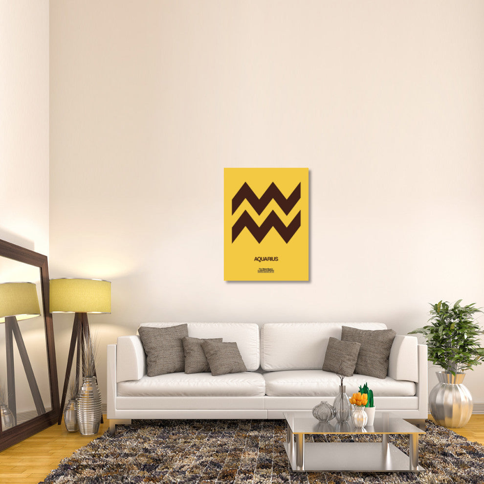 "Aquarius Zodiac Sign Brown" Fine Art Print