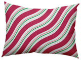 Candy Stripes Accent Pillow, Holiday Pink, 14"x20"