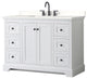 Wyndham Collection WCV232348S-QTZ-US3MXX Avery 48" - White / White Quartz Top /