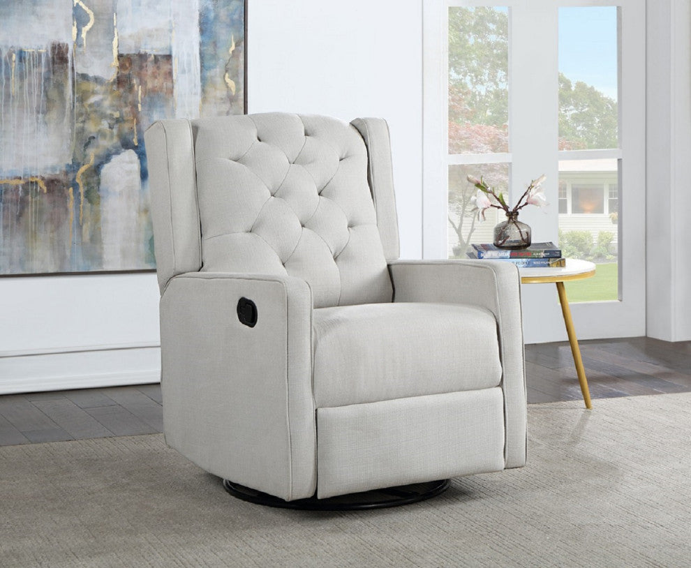 Ava Swivel Glider Recliner, Gray