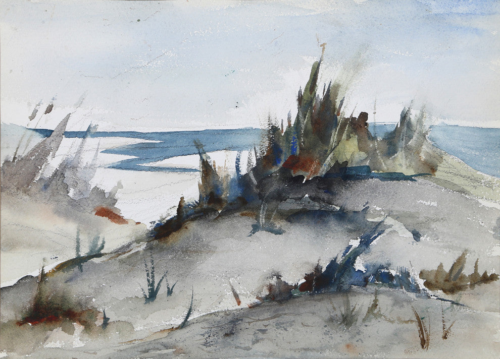 Eve Nethercott "Beach Dunes, P2.58" Watercolor Painting