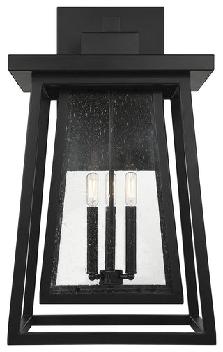Savoy House Denver 3-Light Outdoor Wall Lantern 5-2023-BK, Matte Black