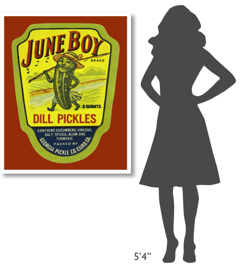 "June Boy Dill Pickles" Digital Paper Print by Retrolabel, 34"x42"