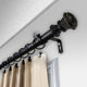 Royal 1" Curtain Rod, Black, 160"-240"