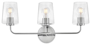Lark Kline Medium Three Light Vanity, Chrome