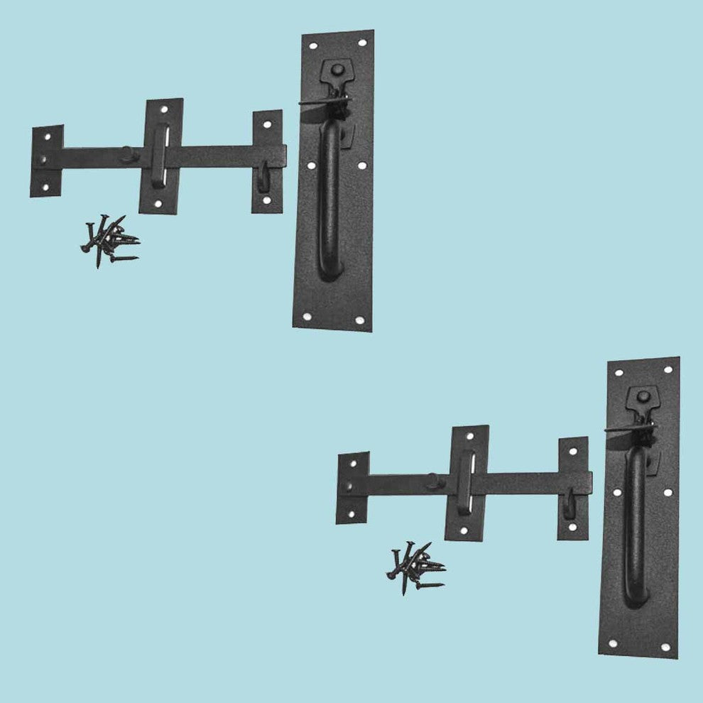 Iron Gate Latch Norfolk Gate Lock Black Iron Pack of 2 |