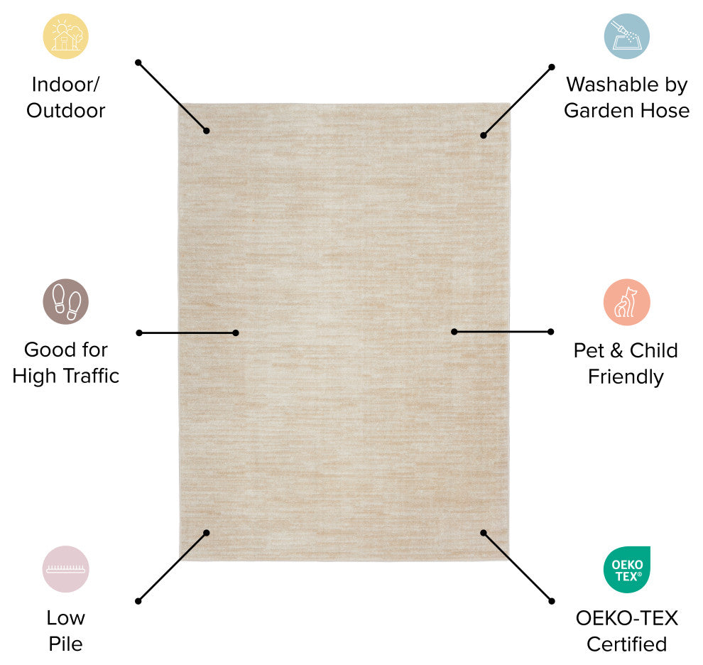 Nourison Essentials 2' x 4' Blue/Grey Outdoor Area Rug