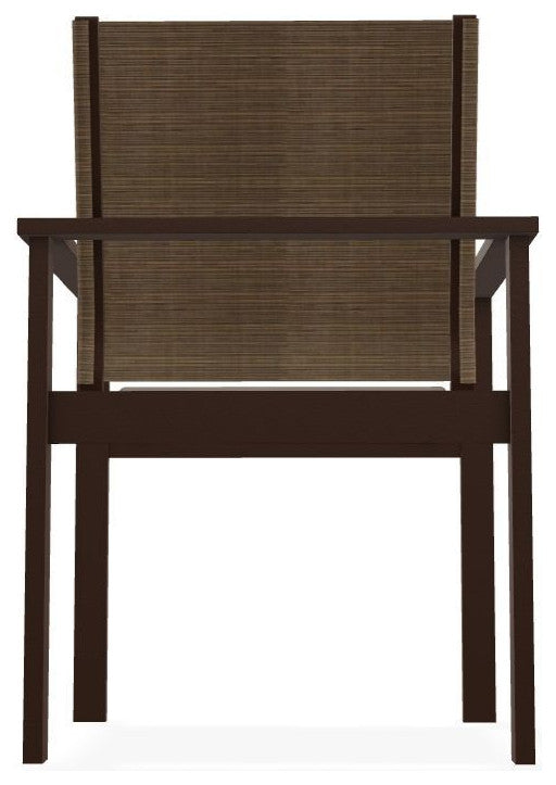 Tribeca Sling Outdoor Stackable Armchair, Bark/Kona