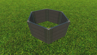 Weathered 2" Tool Free: 2x2x22' Garden Raised Bed, Hexagon Jefferson