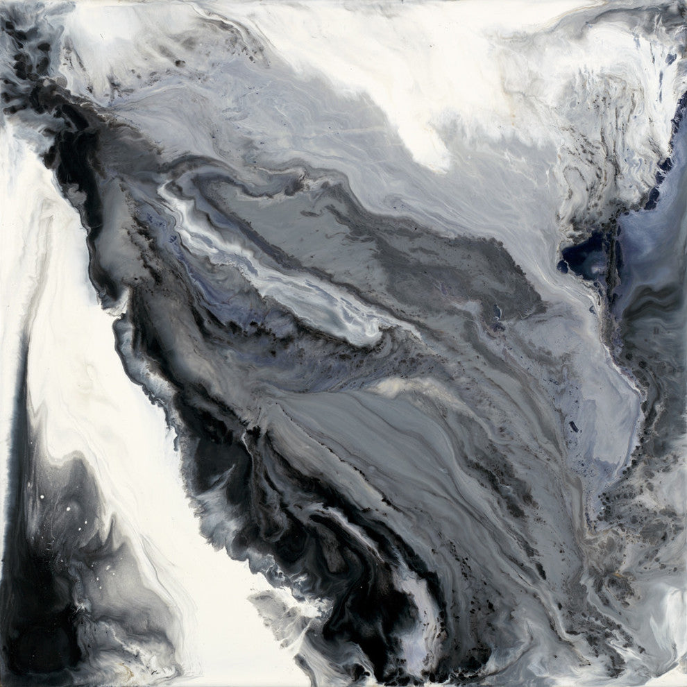 "Approaching" Art block Framed Canvas, 30"x30"