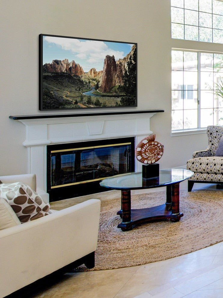 "Smith Rock" Floater Framed Painting Print on Canvas, 18"x12"