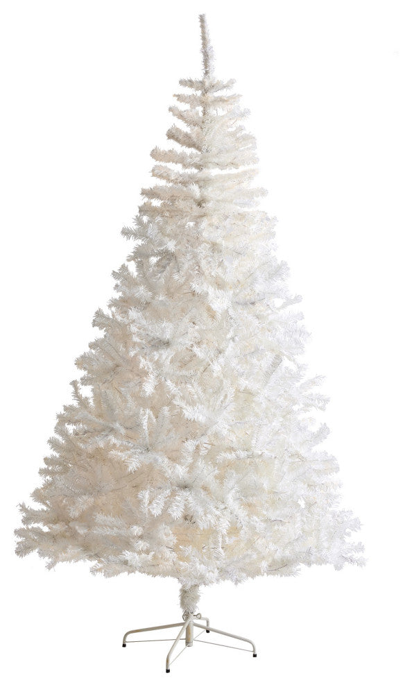 7' White Artificial Christmas Tree With 1000 Bendable Branches