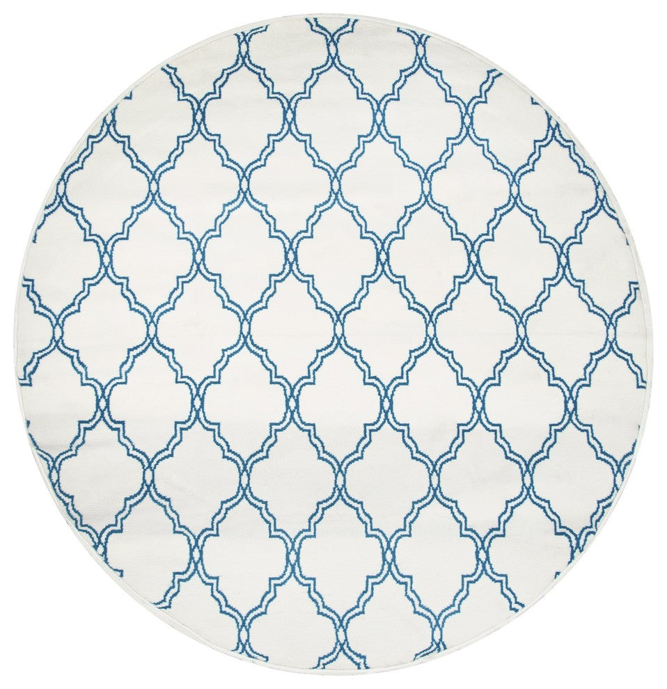 Rizzy Home Glendale GD5953 White Trellis Area Rug, Rectangular 5'3"x7'7"