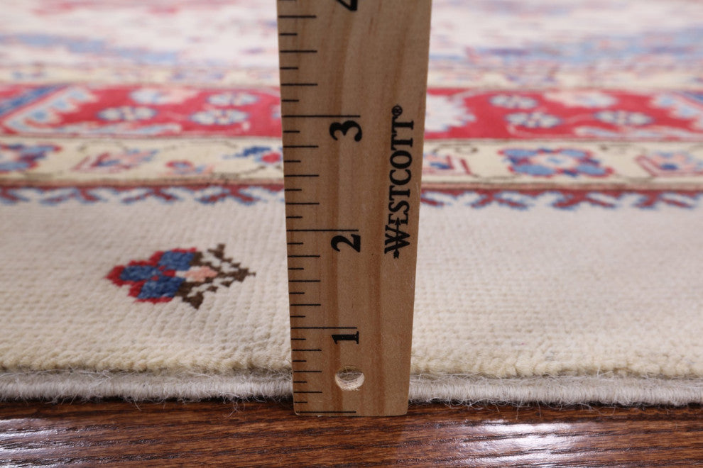 8' 0" X 10' 0" Super Kazak Hand Knotted Rug Q4441