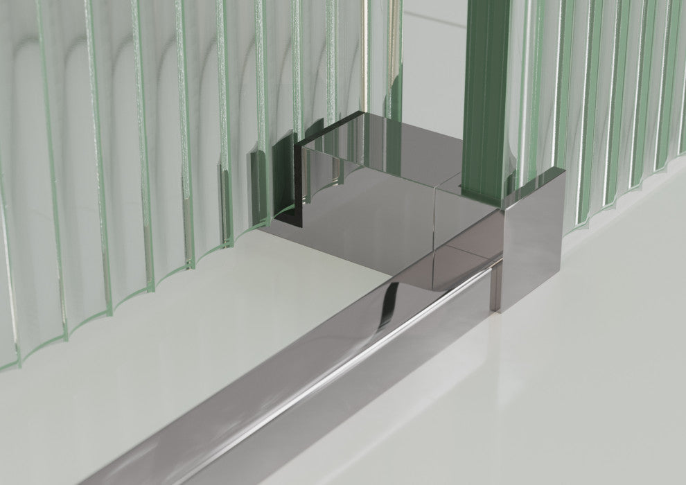Galaxy 60"x78" Frameless Glass Sliding Shower Doors, Polished Chrome, Right