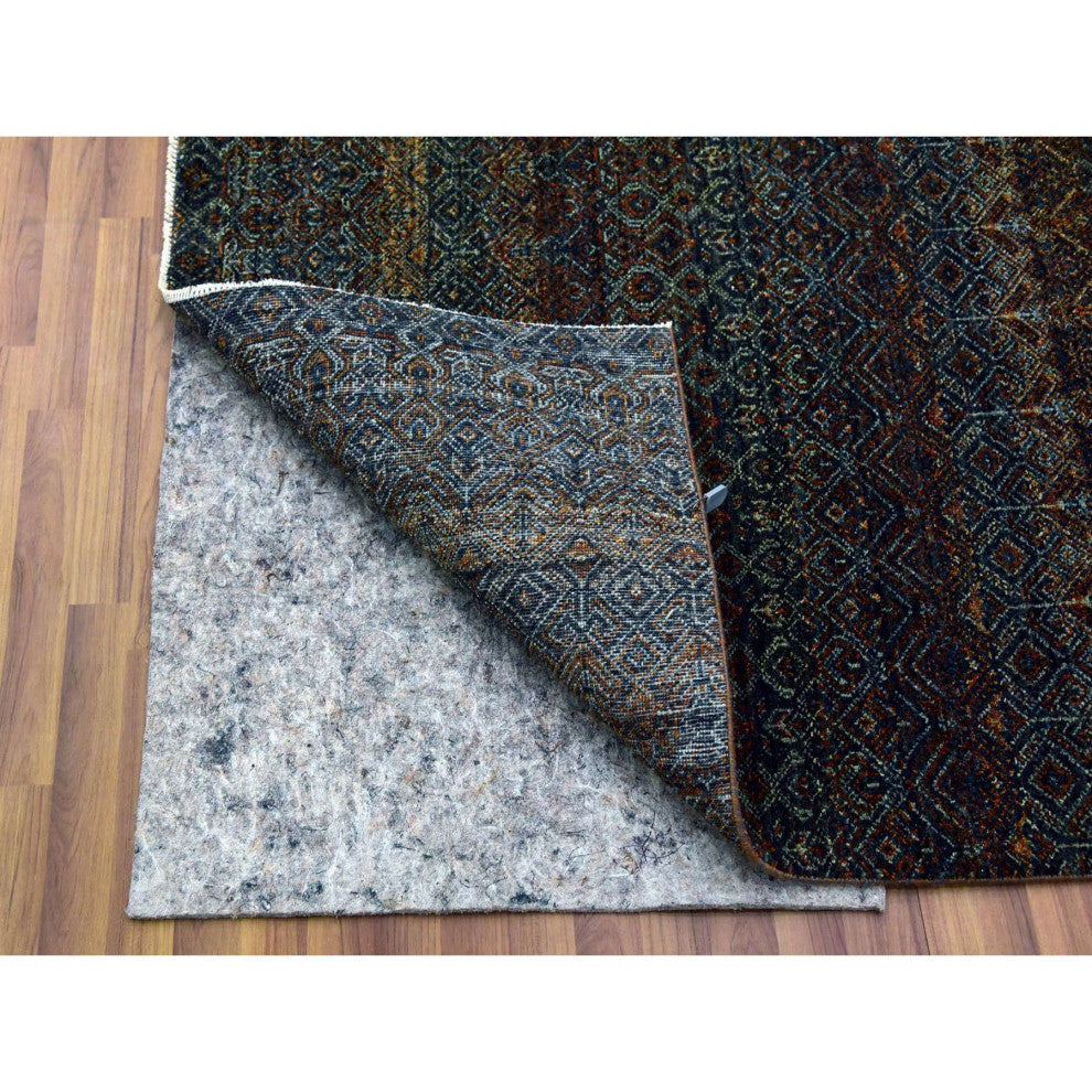 Rust Brown, Hand Knotted, Kohinoor Herat Design Wool Square Rug, 10'x10'