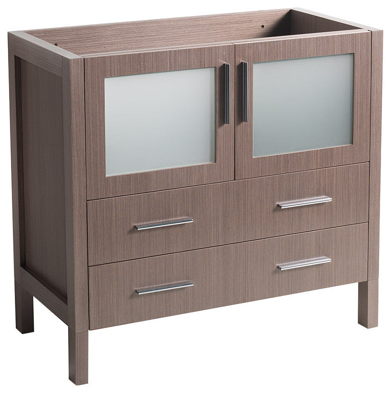 Torino 36" Bathroom Cabinet, Base: Gray Oak, Base Only, Without Sink