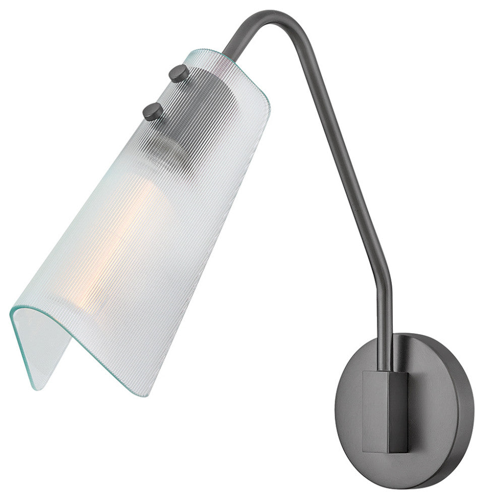 Hinkley Altman Medium Single Light Sconce, Gunmetal