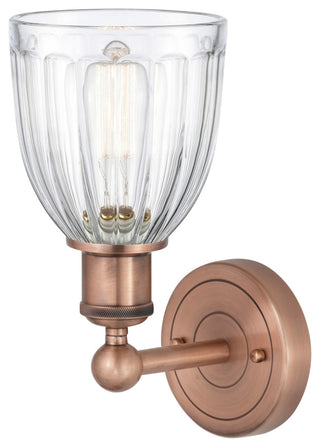 Brookfield 1-Light 6" Sconce, Antique Copper Finish, Clear Shade