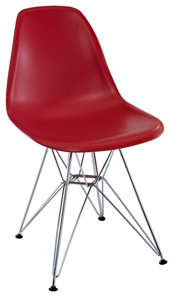 Modern Contemporary Kitchen Dining Side Chair Red