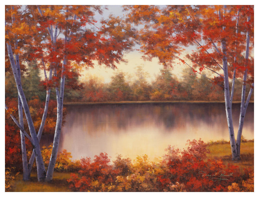 "Red & Gold" Digital Paper Print by Diane Romanello, 50"x38"