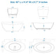 ADM Oval Freestanding Bathtub, White, 63", Matte White