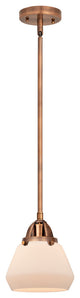 Fulton Mini Pendant, Antique Copper, Matte White, Matte White